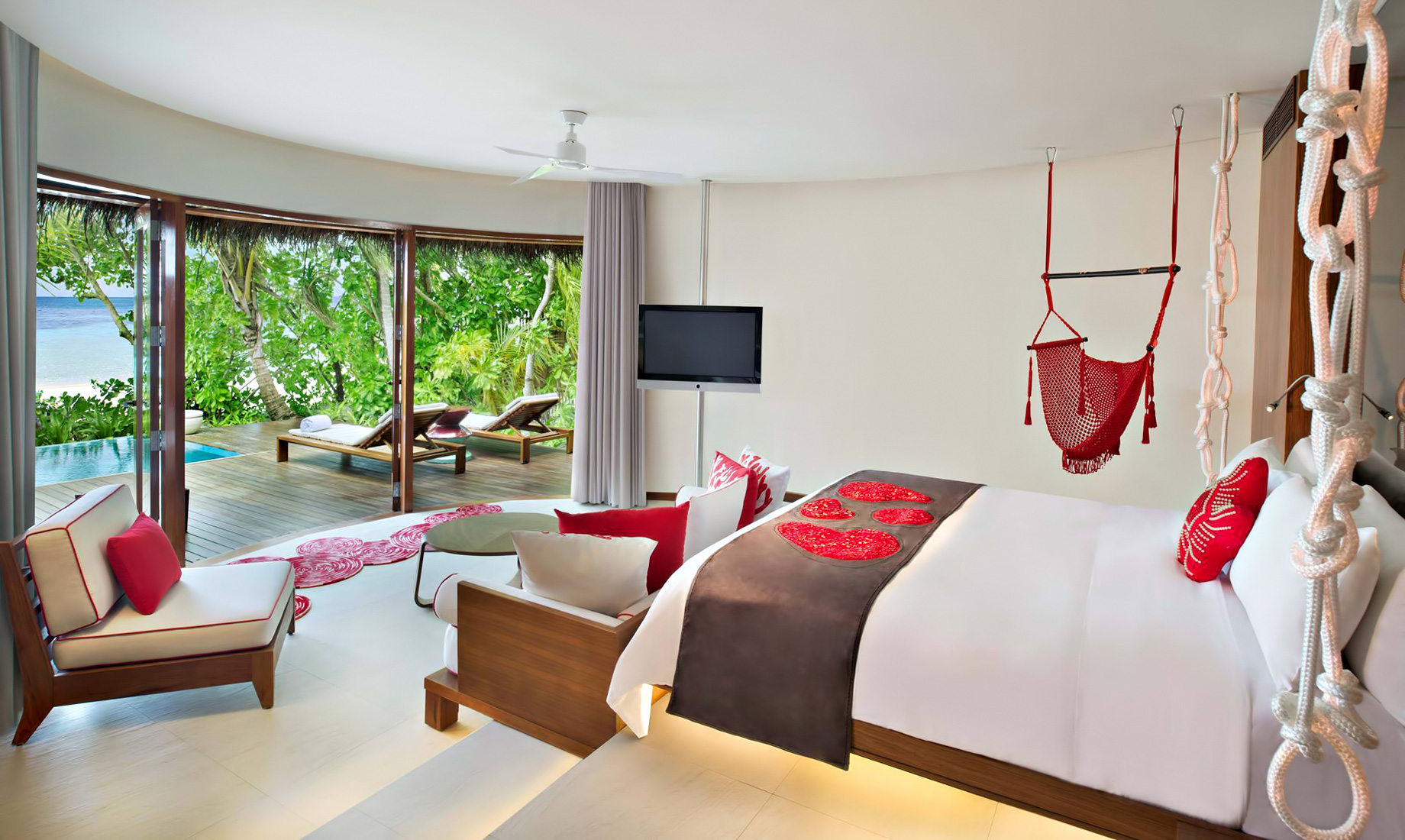 041 – W Maldives Resort – Fesdu Island, Maldives – Tropical Beach House Bedroom