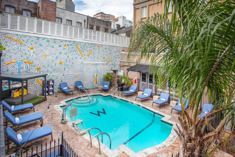 W New Orleans French Quarter Hotel - New Orleans, LA, USA - WET Deck Courtyard Pool View