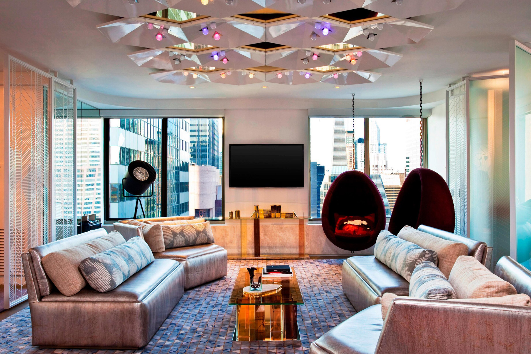 W New York Times Square Hotel – New York, NY, USA – Extreme WOW Suite Living Area