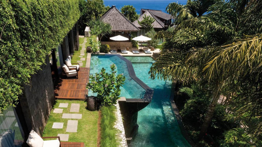 Bvlgari Resort Bali - Uluwatu, Bali, Indonesia - The Mansions Pool Waterfall
