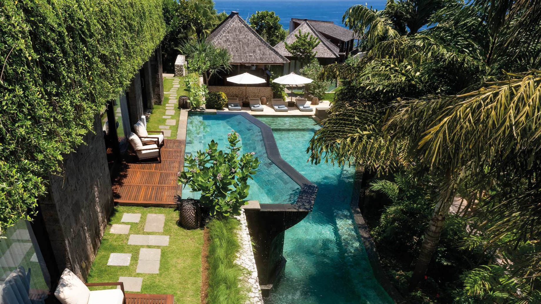 Bvlgari Resort Bali – Uluwatu, Bali, Indonesia – The Mansions Pool Waterfall