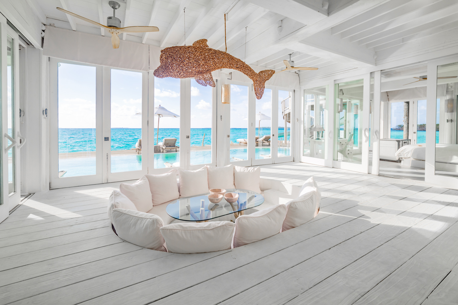 Soneva Jani Resort – Noonu Atoll, Medhufaru, Maldives – 3 Bedroom Water Reserve Villa with Slide Livingroom View