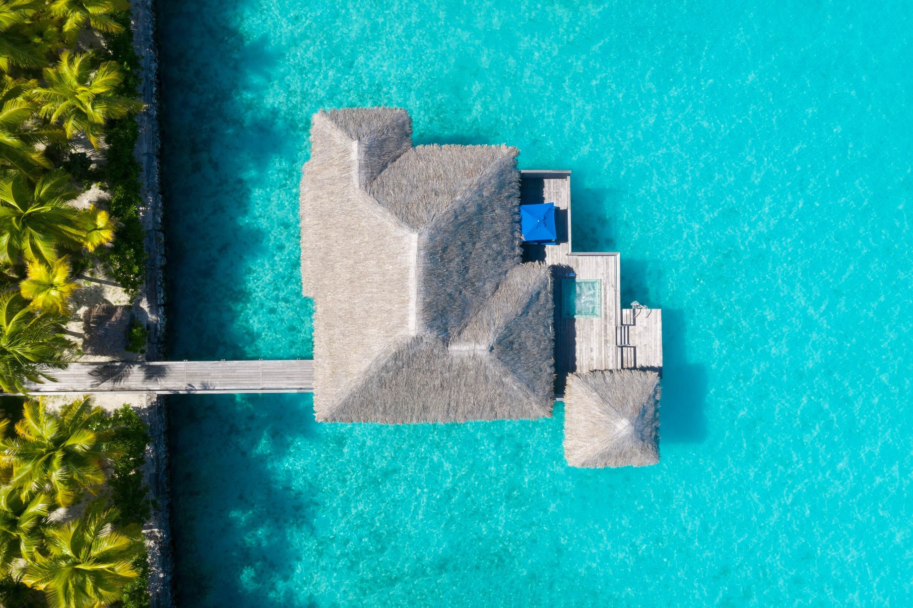 The St. Regis Bora Bora Resort – Bora Bora, French Polynesia – Overwater Premier Suite Villa Overhead