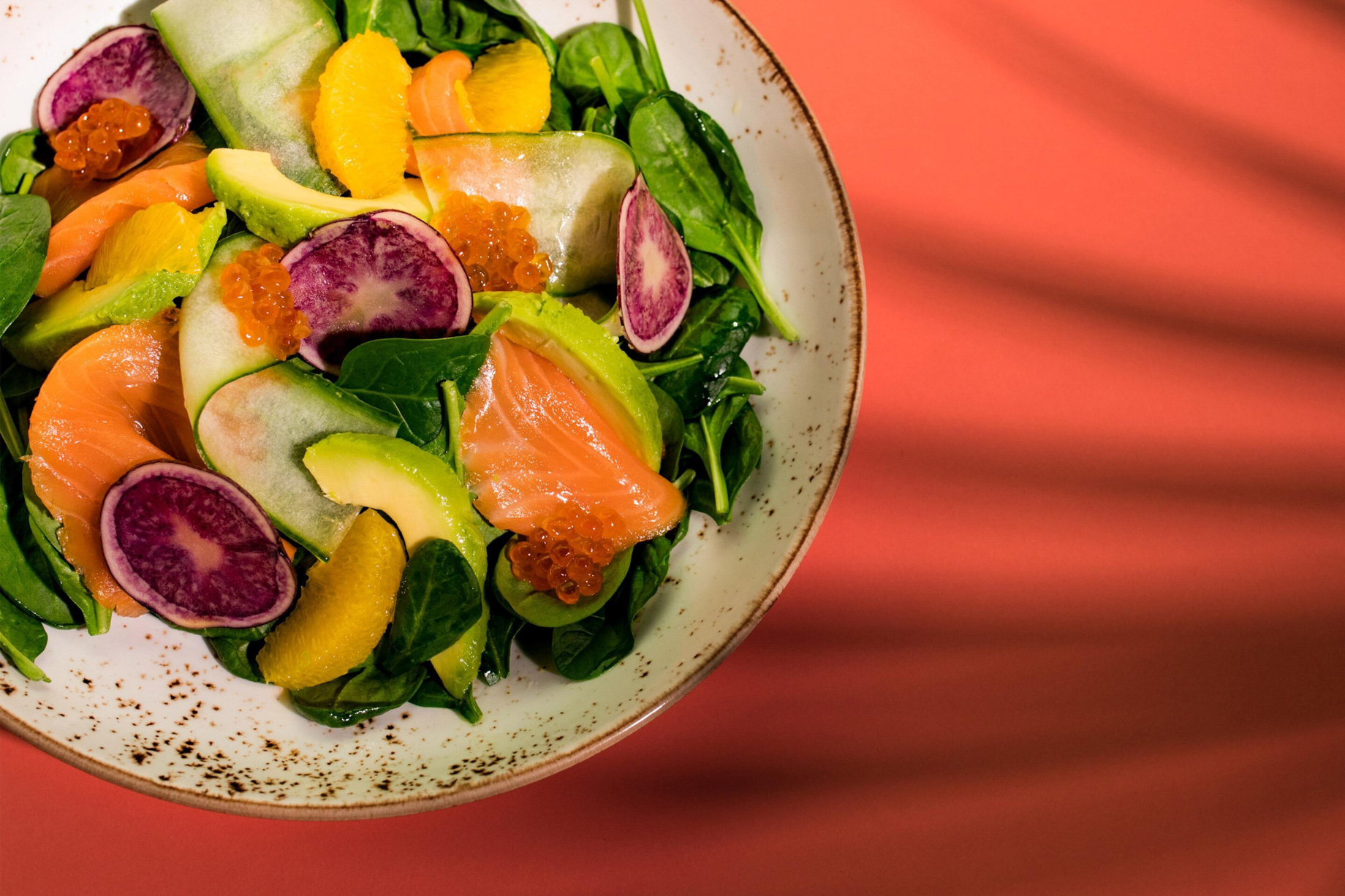 W Barcelona Hotel - Barcelona, Spain - SALT Restaurant and Beach Club Marinated Salmon Salad