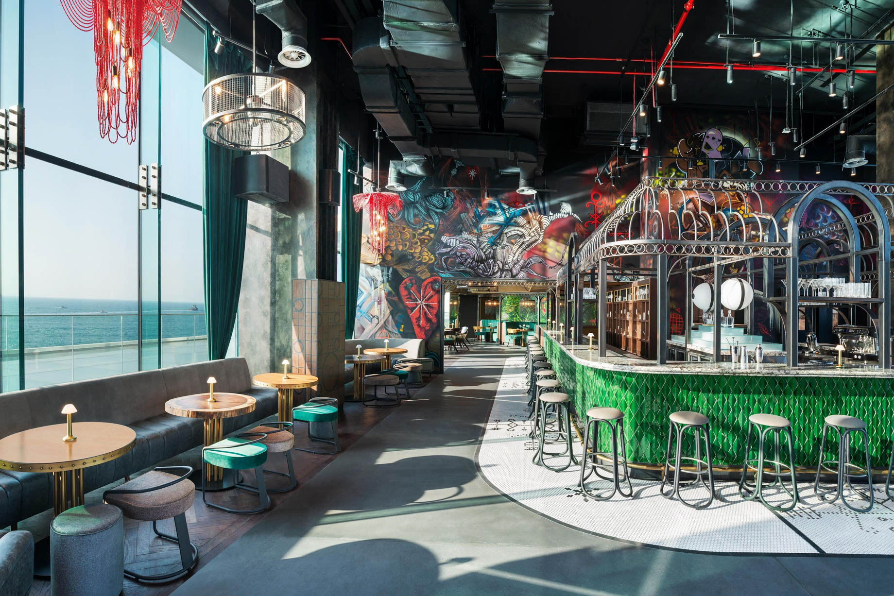 W Dubai The Palm Resort – Dubai, UAE – SoBe Rooftop Bar View