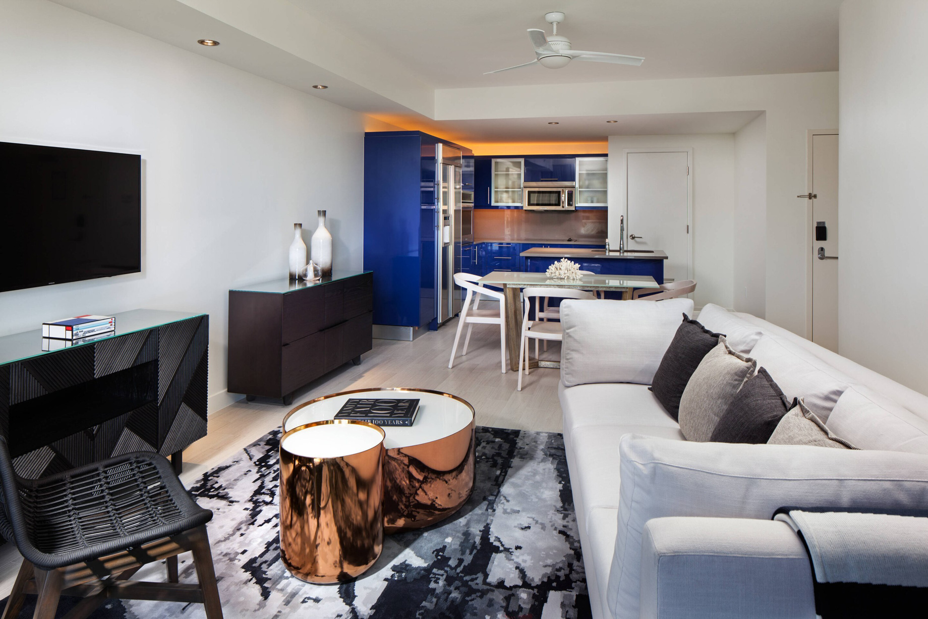 W Fort Lauderdale Hotel – Fort Lauderdale, FL, USA – Residential Suite Living Area Decor