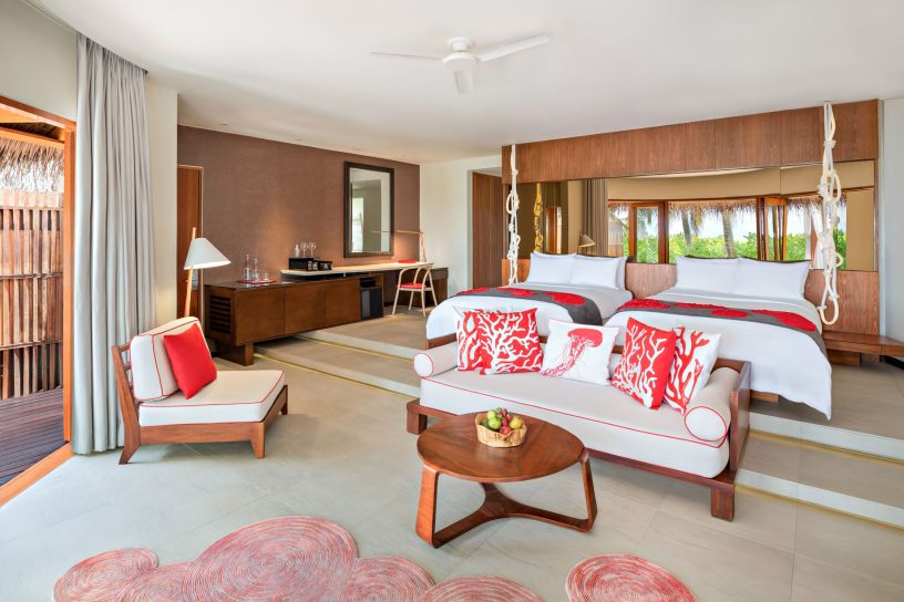 042 - W Maldives Resort - Fesdu Island, Maldives - Tropical Beach House Bedroom
