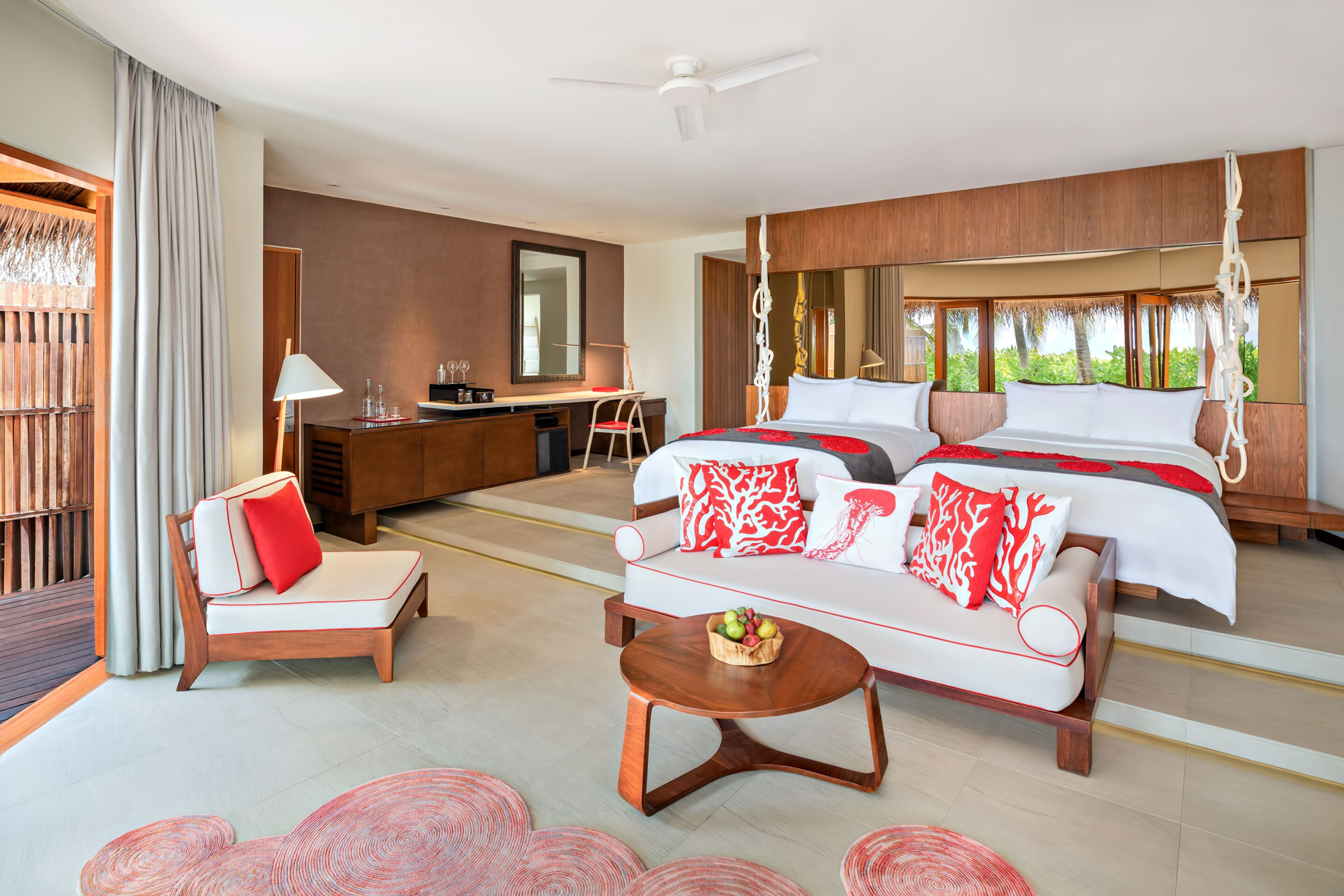 042 – W Maldives Resort – Fesdu Island, Maldives – Tropical Beach House Bedroom