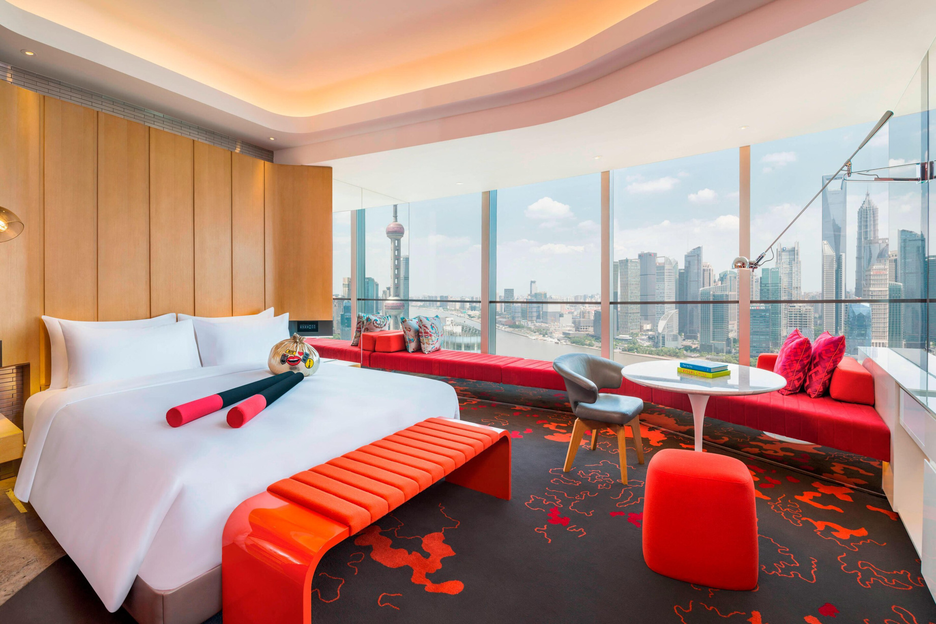 W Shanghai The Bund Hotel – Shanghai, China – Spectacular Guest Room Day View