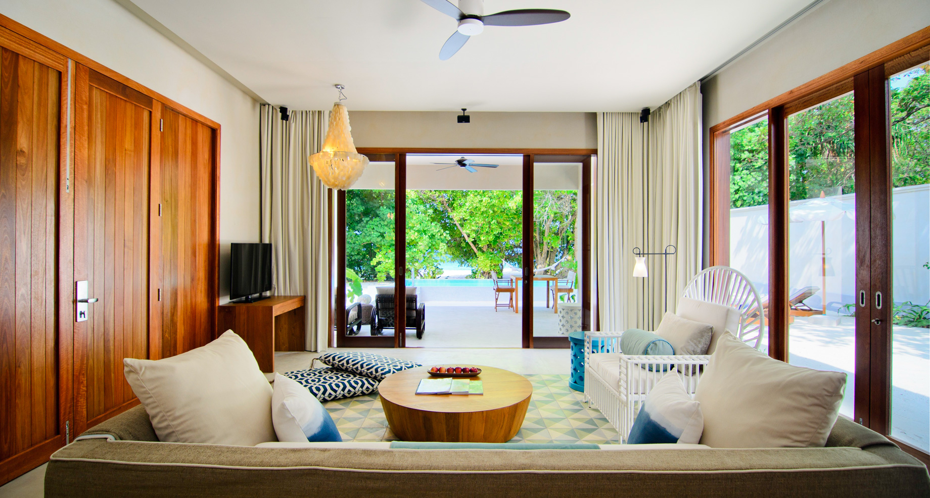 Amilla Fushi Resort and Residences – Baa Atoll, Maldives – Ocean Beach House Living Area