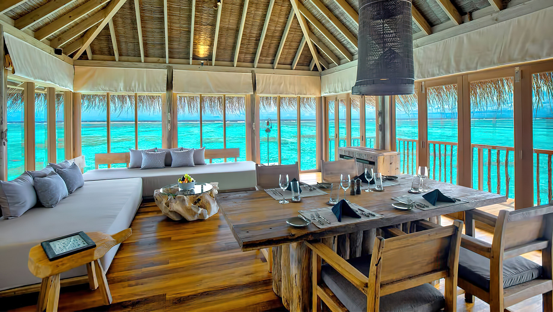Gili Lankanfushi Resort – North Male Atoll, Maldives – Family Villa with Pool Living Dining Area