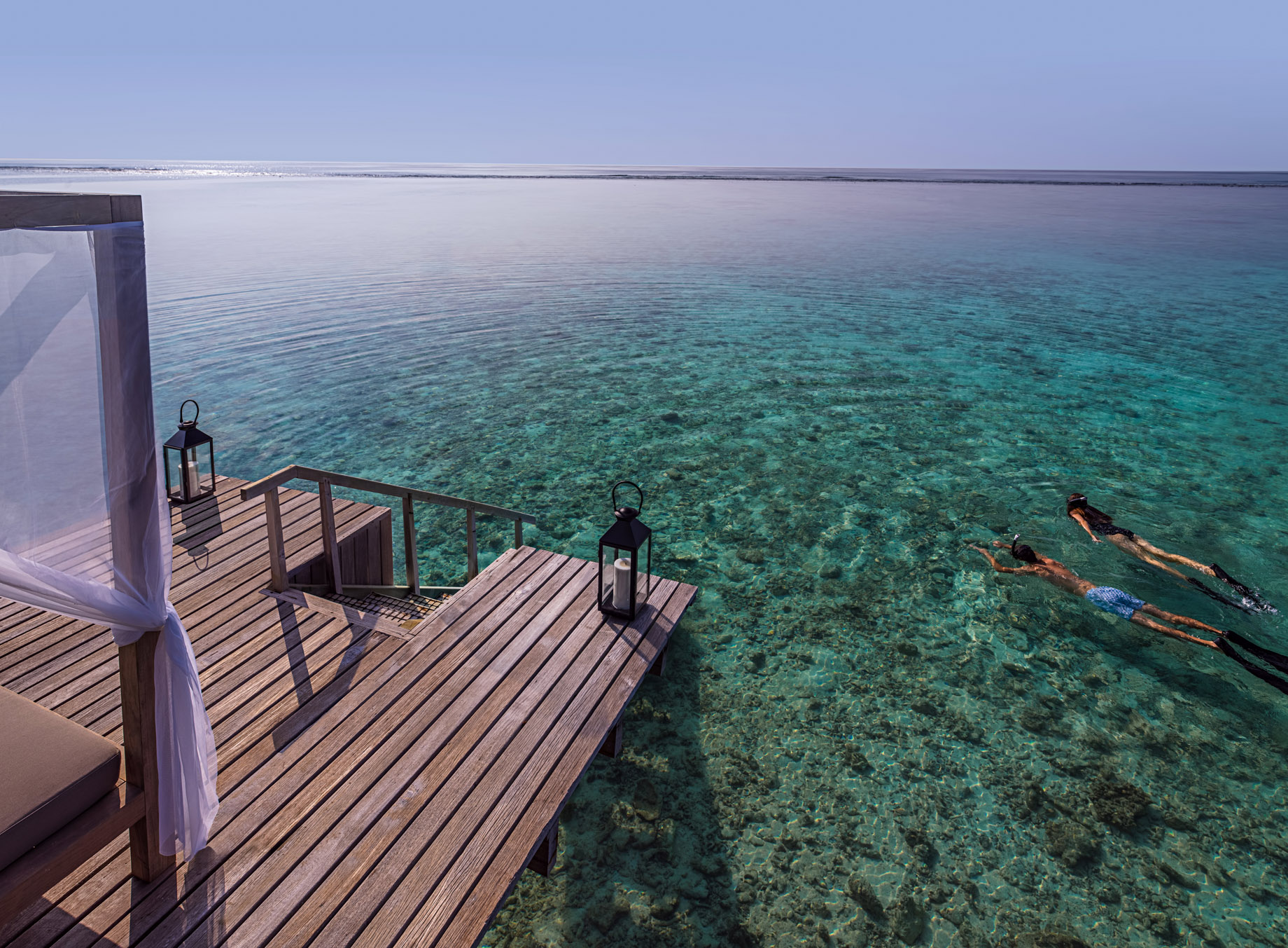 One&Only Reethi Rah Resort – North Male Atoll, Maldives – Overwater Villa Ocean Snorkeling