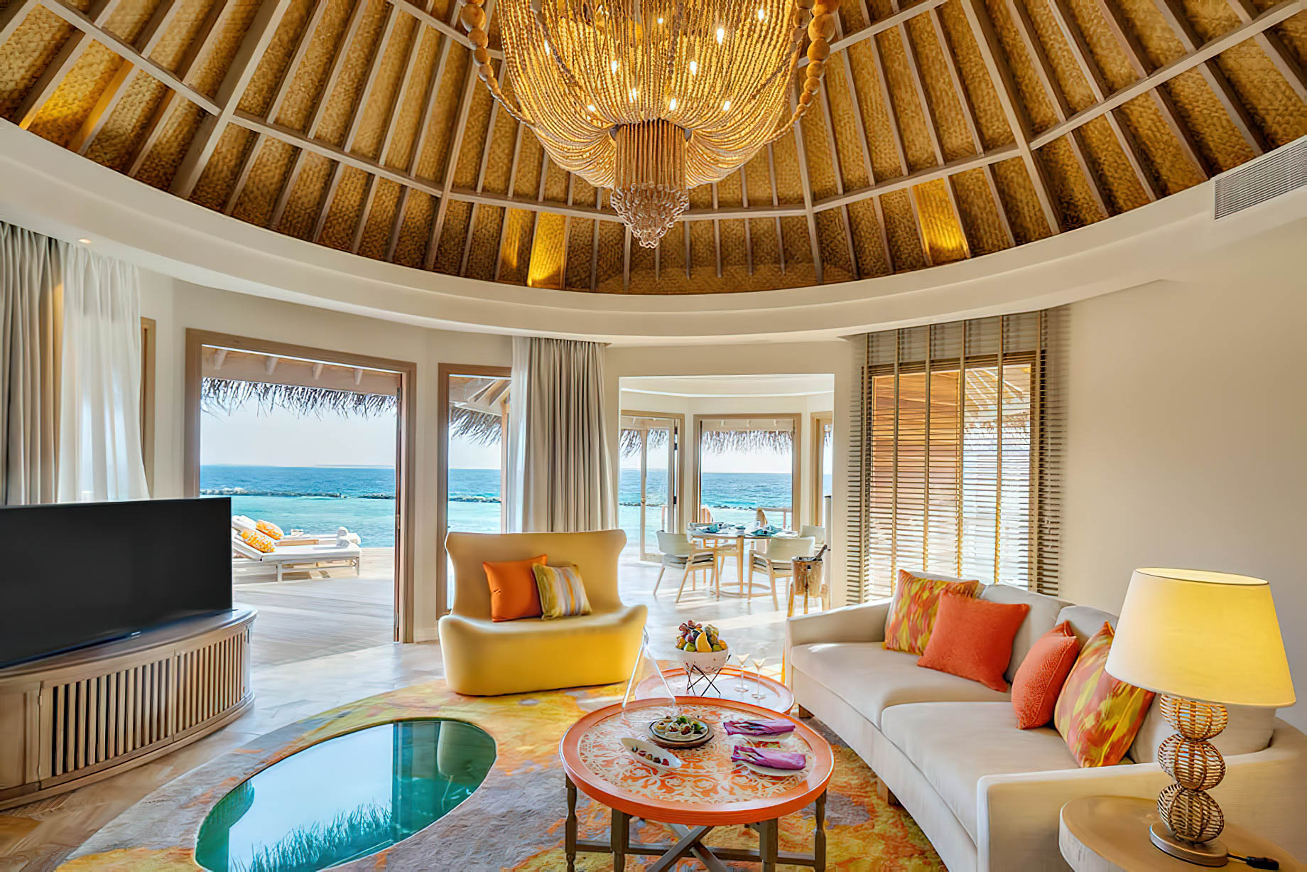 The Nautilus Maldives Resort - Thiladhoo Island, Maldives - Ocean Residence Living Room