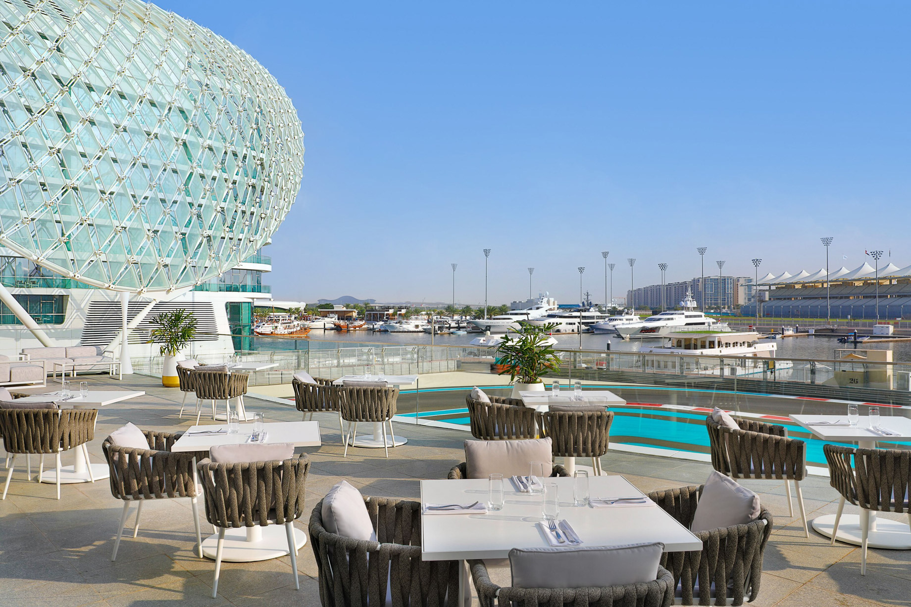 W Abu Dhabi Yas Island Hotel – Abu Dhabi, UAE – Garage Restaurant Patio