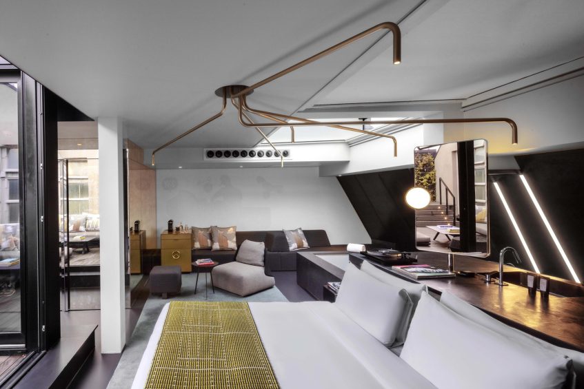 W Amsterdam Hotel - Amsterdam, Netherlands - Fantastic Bank One Bedroom Suite Living Area