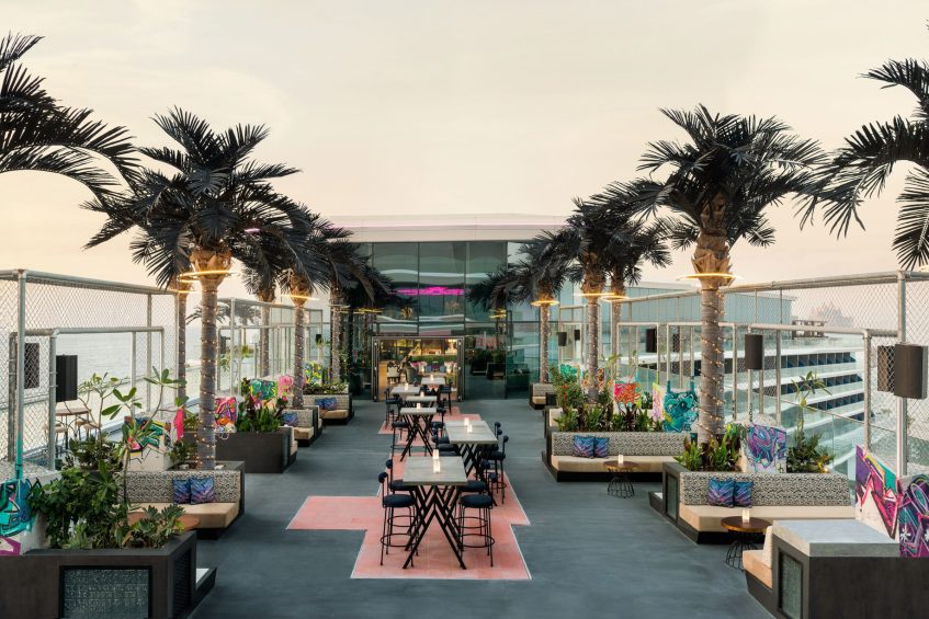 W Dubai The Palm Resort - Dubai, UAE - SoBe Rooftop Bar Outdoor Patio