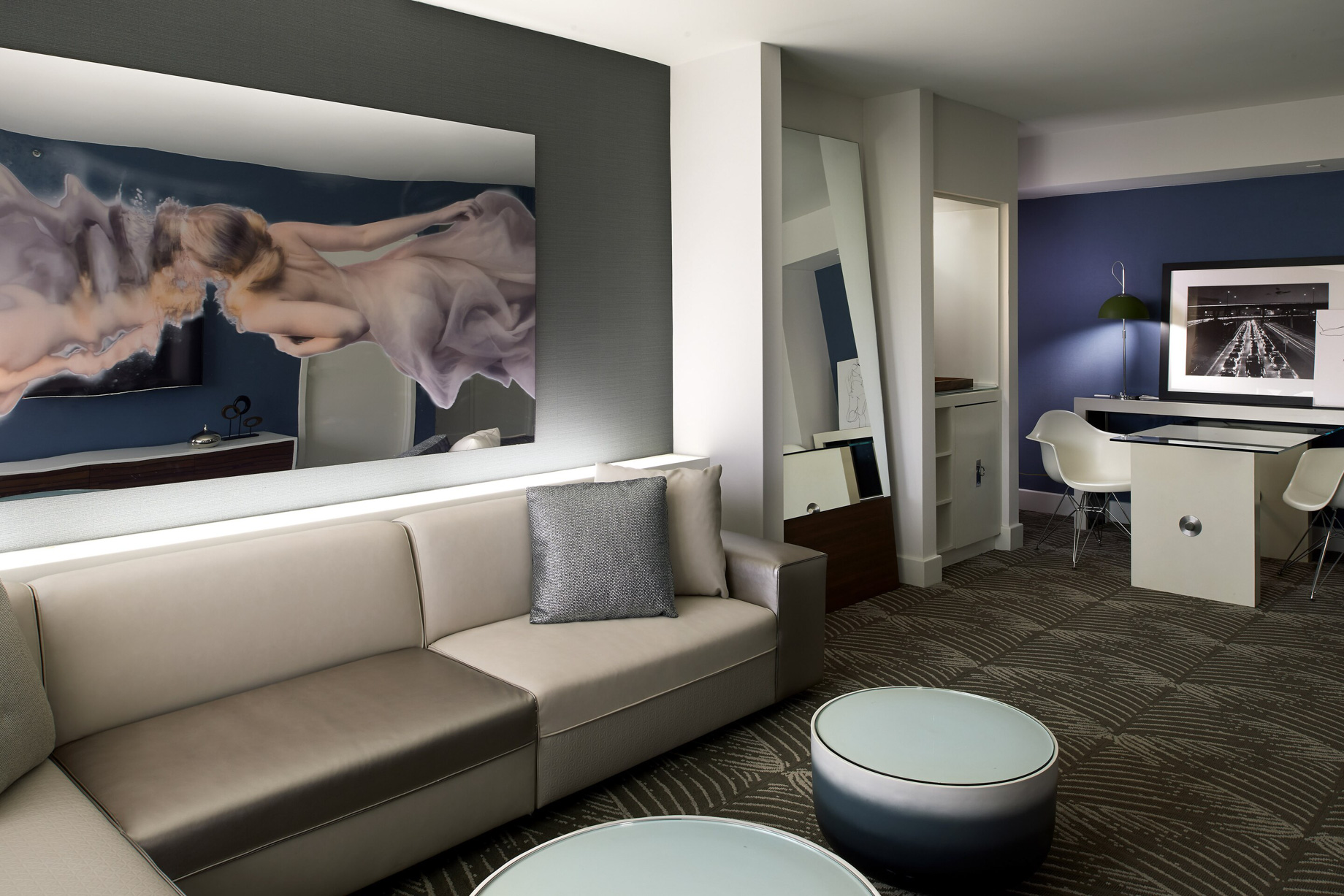 W Los Angeles West Beverly Hills Hotel – Los Angeles, CA, USA – Spectacular Suite Living Room
