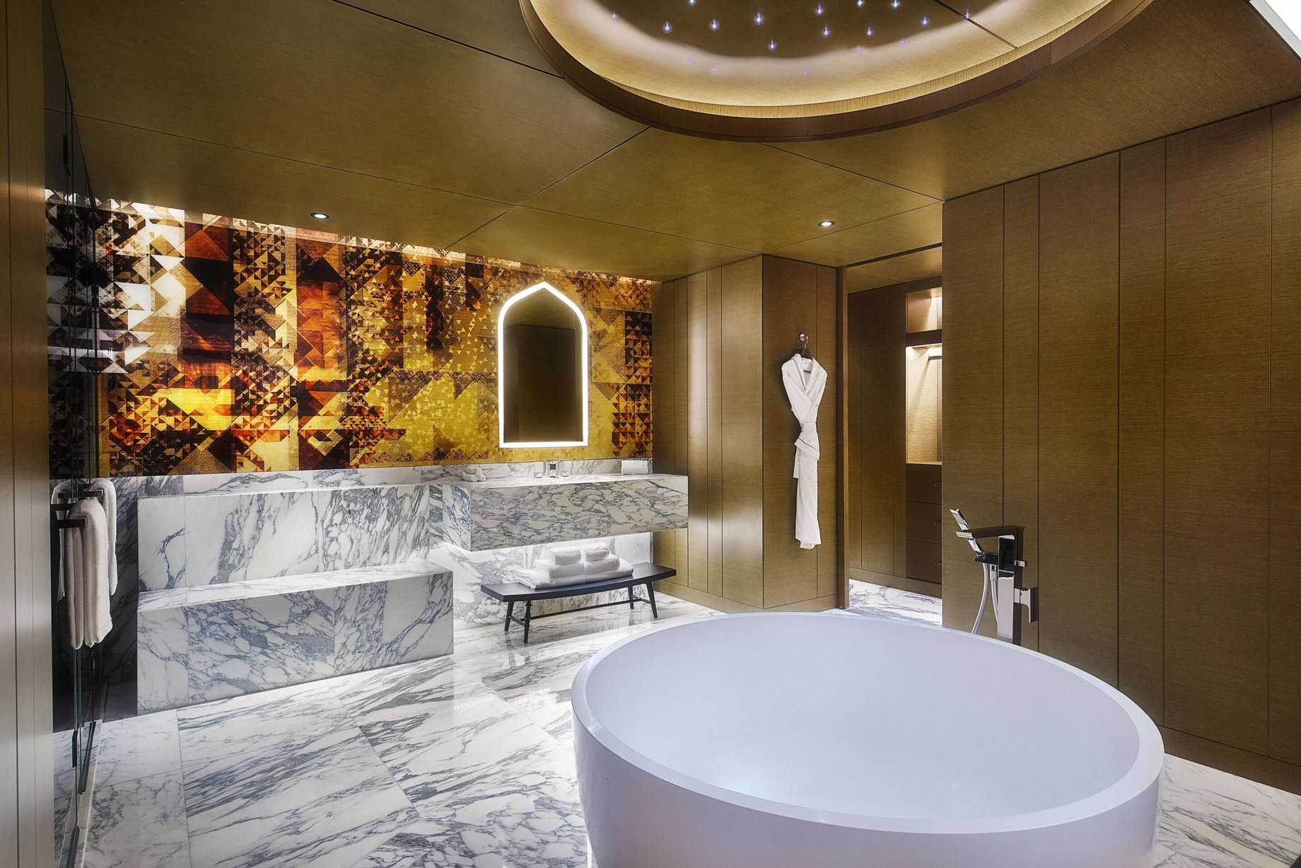 W Muscat Resort – Muscat, Oman – Suite Gold Bathroom and Tub