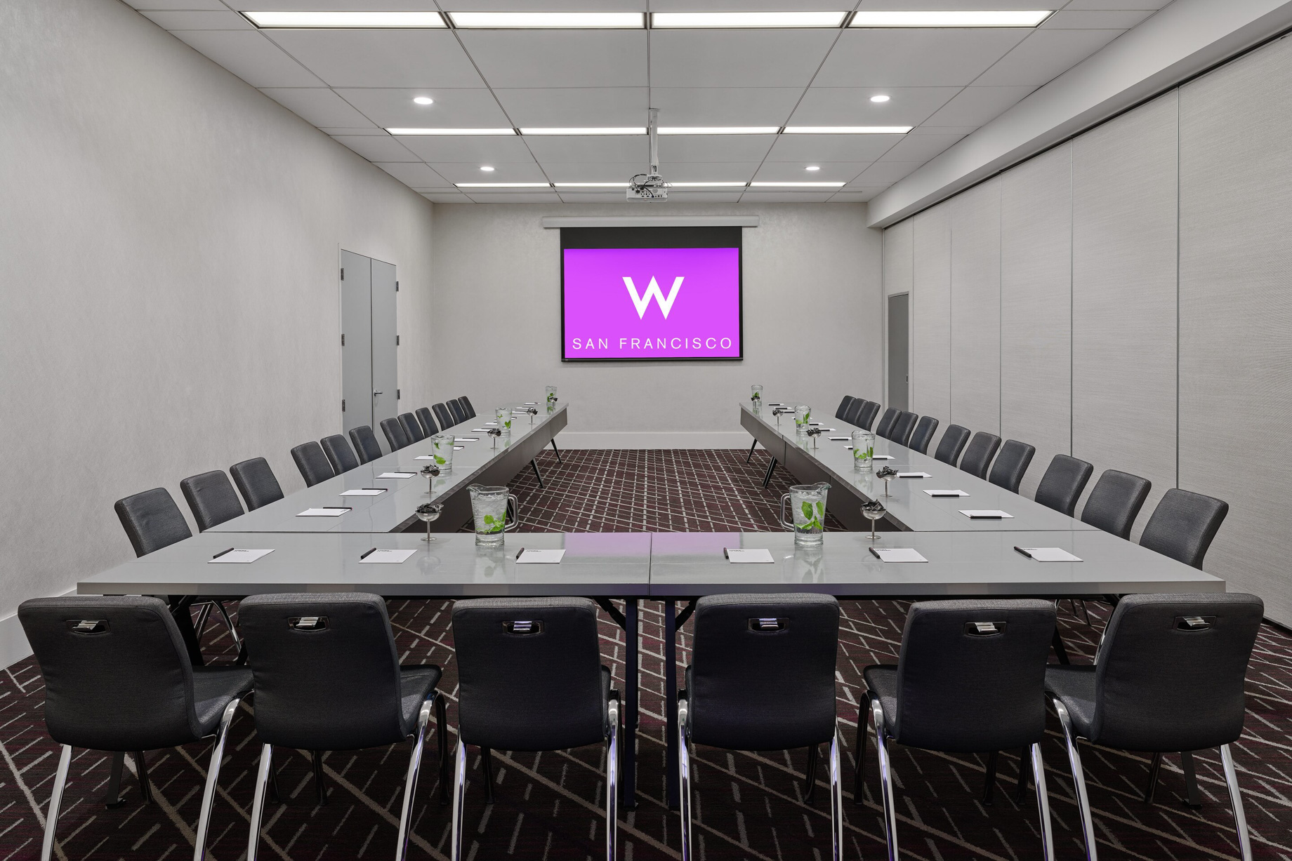 W San Francisco Hotel – San Francisco, CA, USA – Workroom 1 U Setup