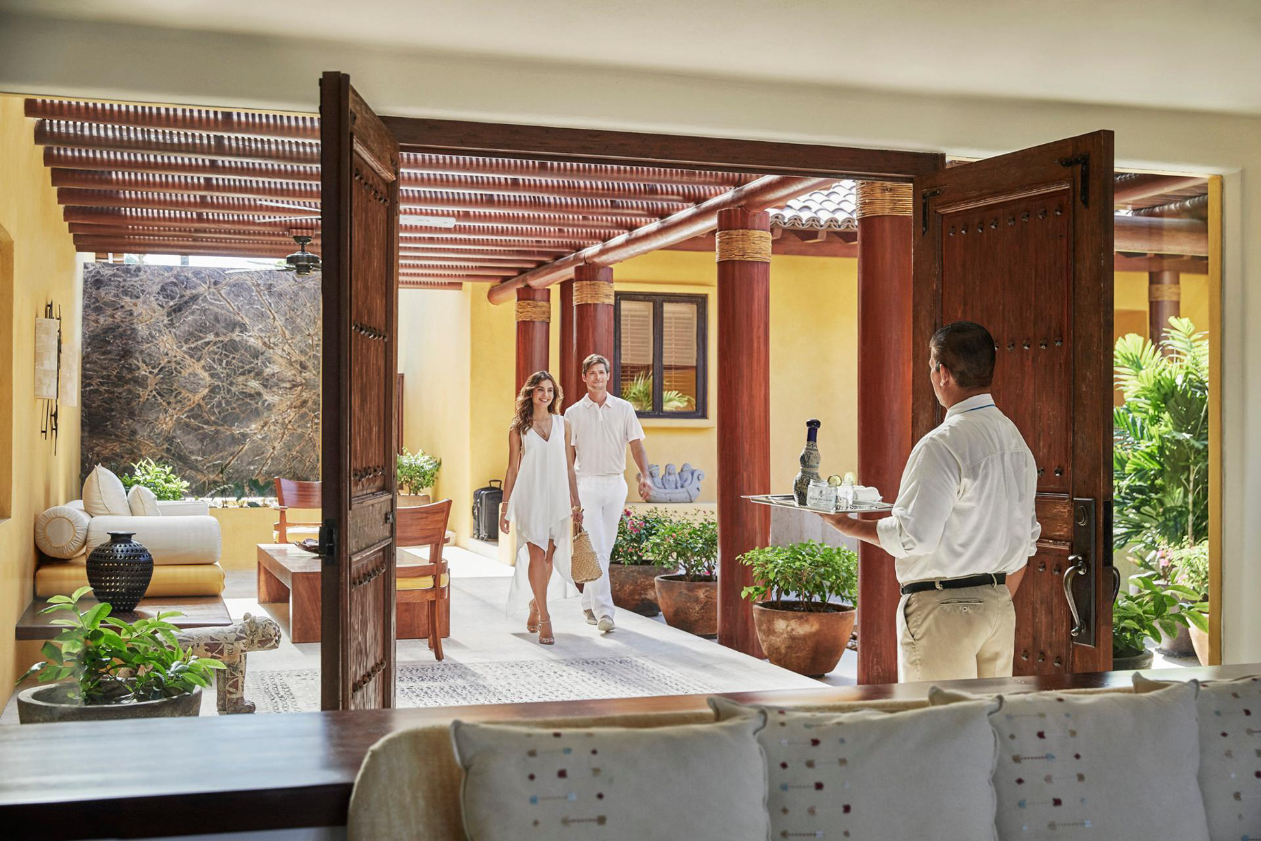 Four Seasons Resort Punta Mita – Nayarit, Mexico – Couple Arriving at Resort