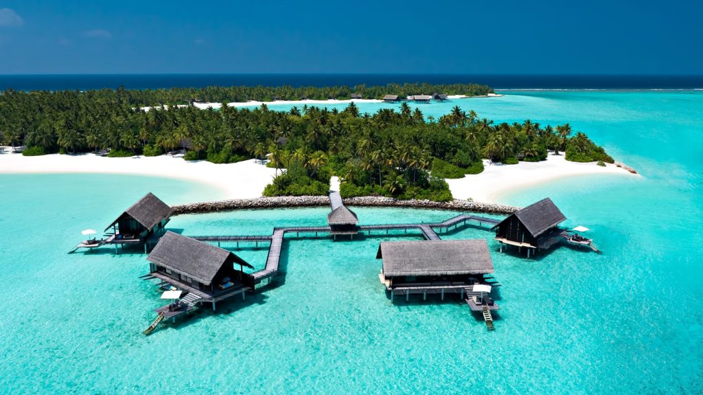 One&Only Reethi Rah Resort - North Male Atoll, Maldives - Overwater Villa Aerial