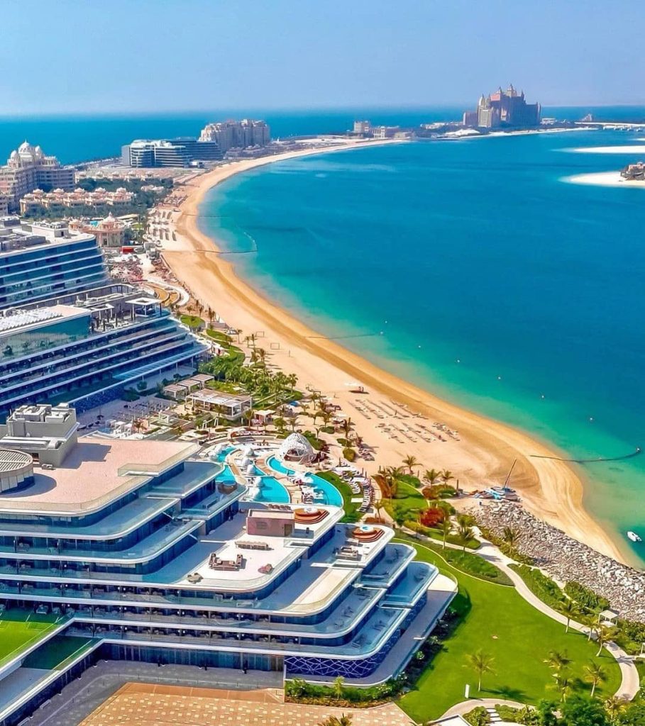 W Dubai The Palm Resort - Dubai, UAE - Resort Aerial Beach View
