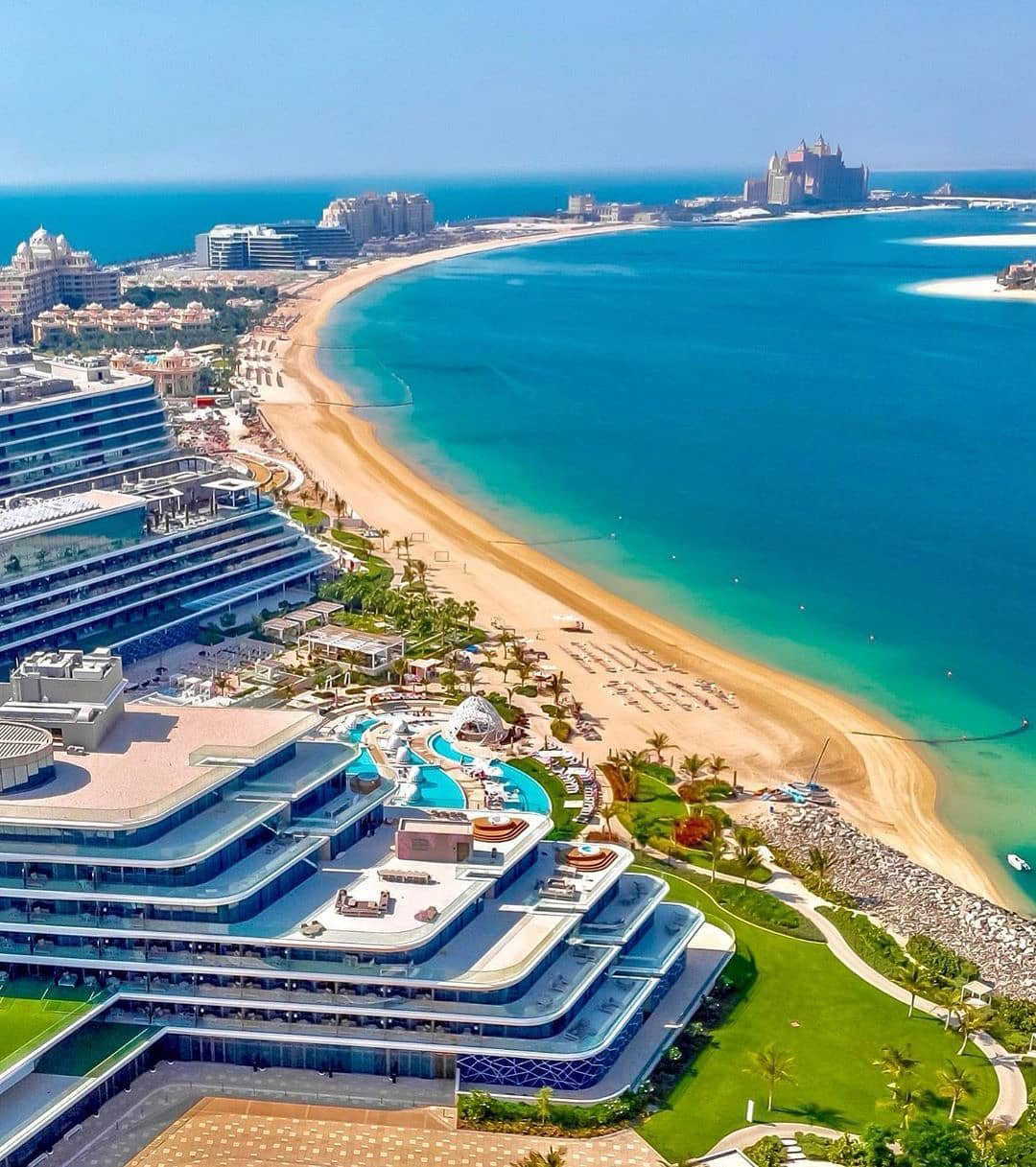 W Dubai The Palm Resort – Dubai, UAE – Resort Aerial Beach View
