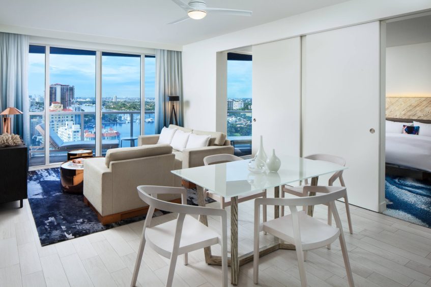 W Fort Lauderdale Hotel - Fort Lauderdale, FL, USA - Residential Suites Living Area