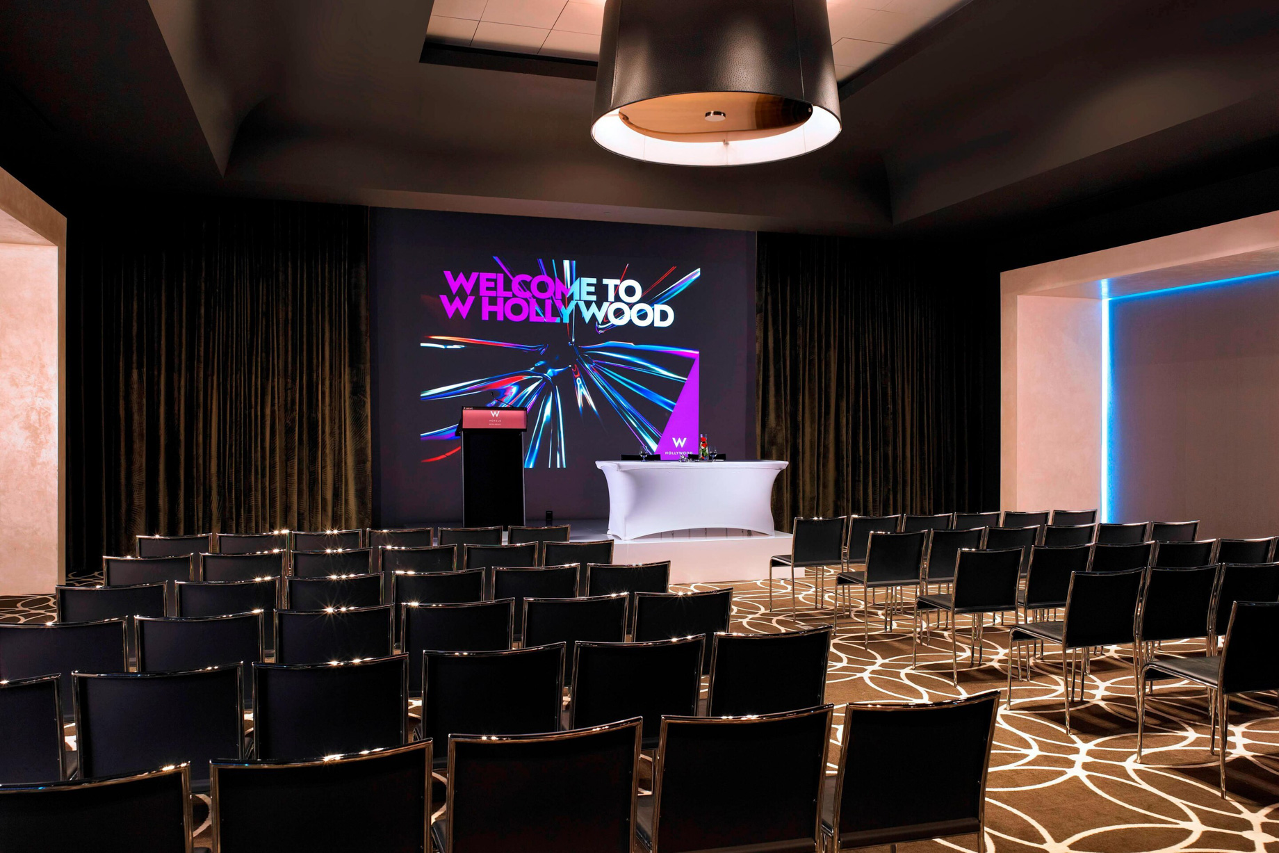 W Hollywood Hotel – Hollywood, CA, USA – Great Room Projection