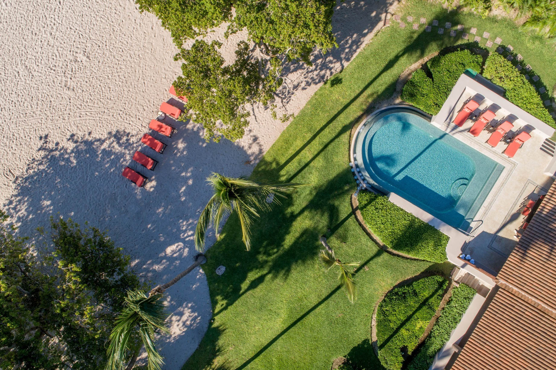 Four Seasons Resort Punta Mita - Nayarit, Mexico - Arena Beach House Overhead Aerial View