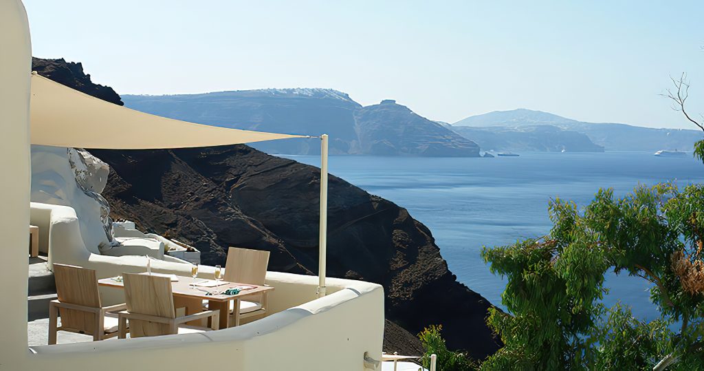 Mystique Hotel Santorini – Oia, Santorini Island, Greece - Ocean View Patio Deck