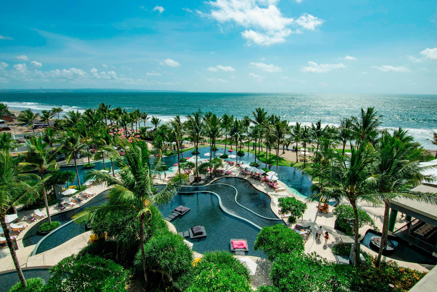 W Bali Seminyak Resort – Seminyak, Indonesia – WET Pool Aerial Ocean View
