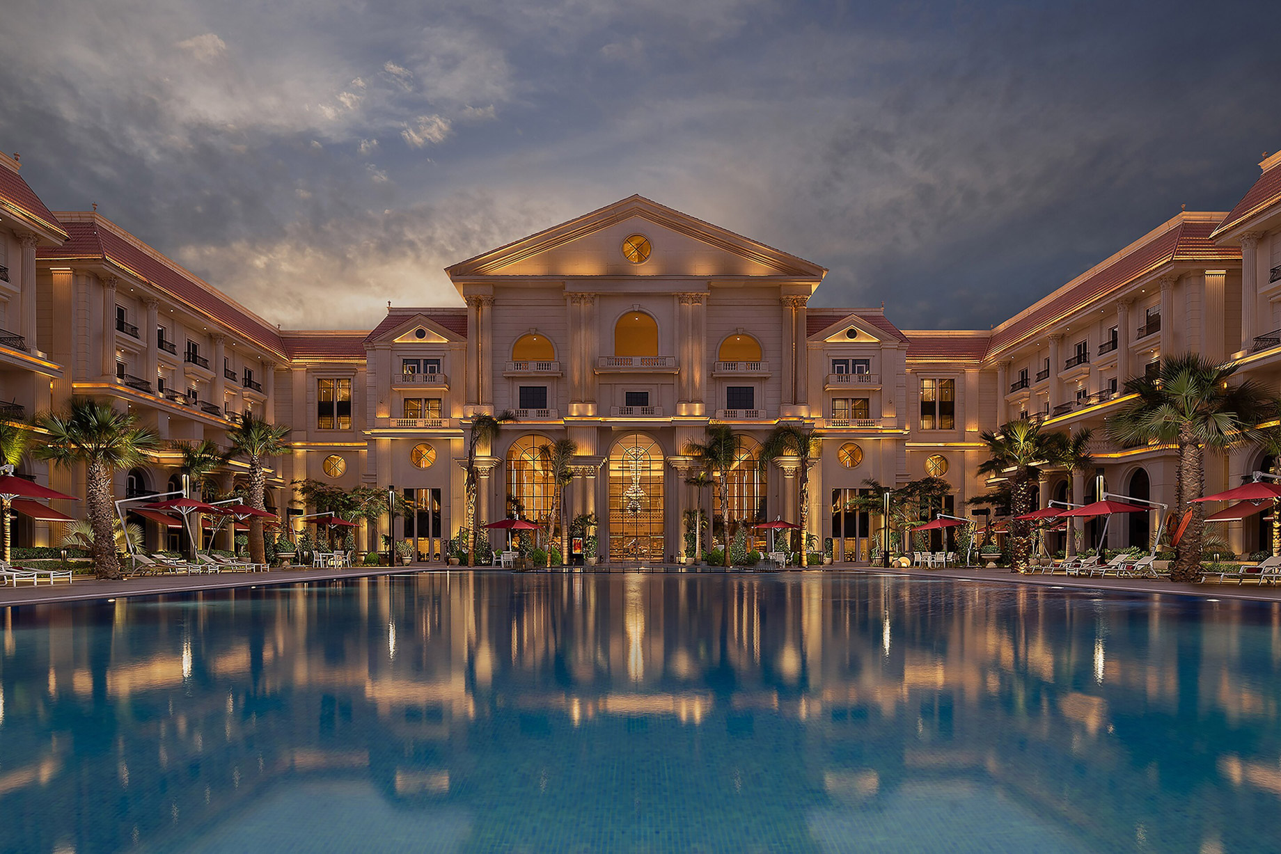 The St. Regis Almasa Hotel - Cairo, Egypt - Outdoor Swimming Pool Twilight