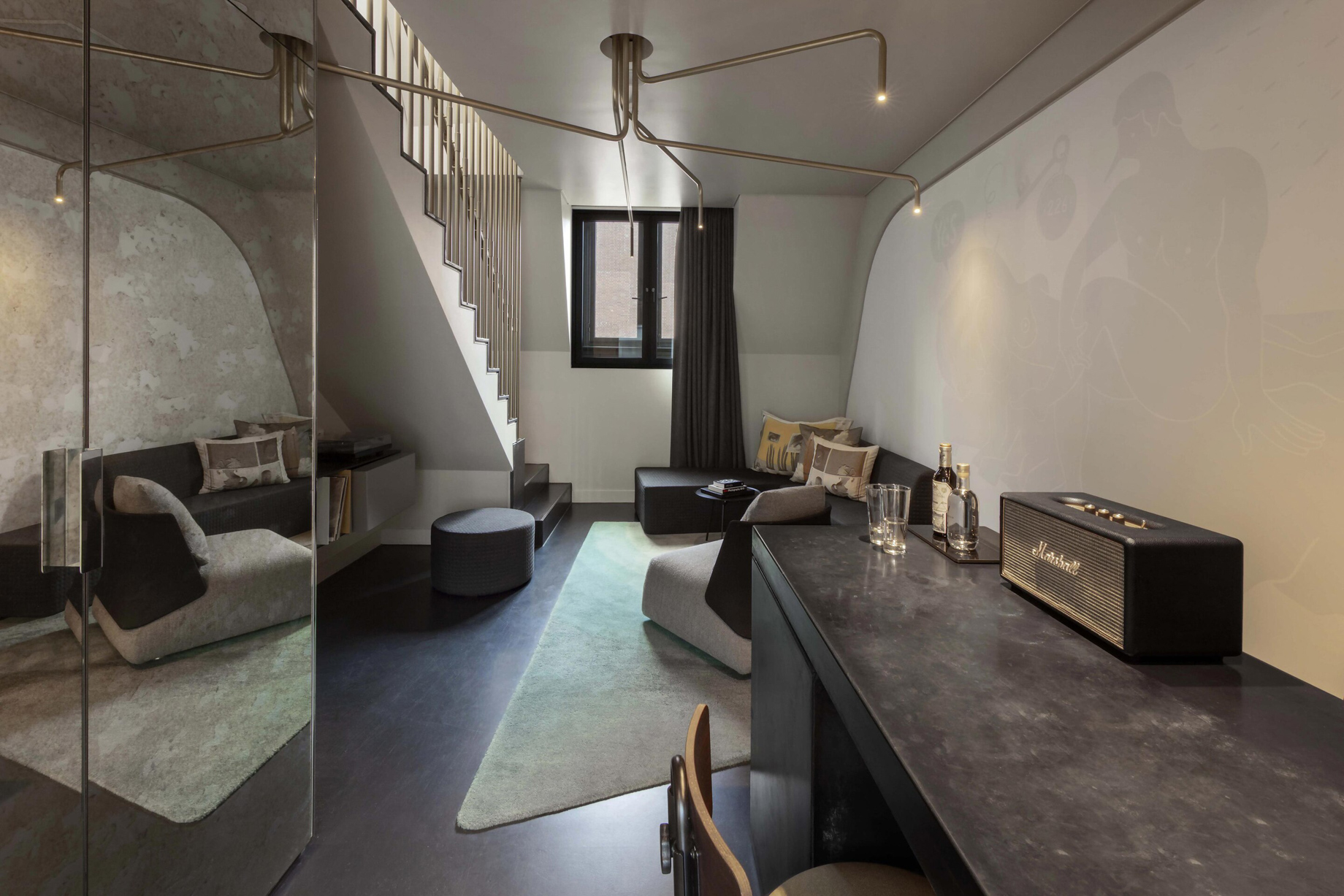 W Amsterdam Hotel - Amsterdam, Netherlands - Marvelous Bank One Bedroom Bi Level Loft Decor