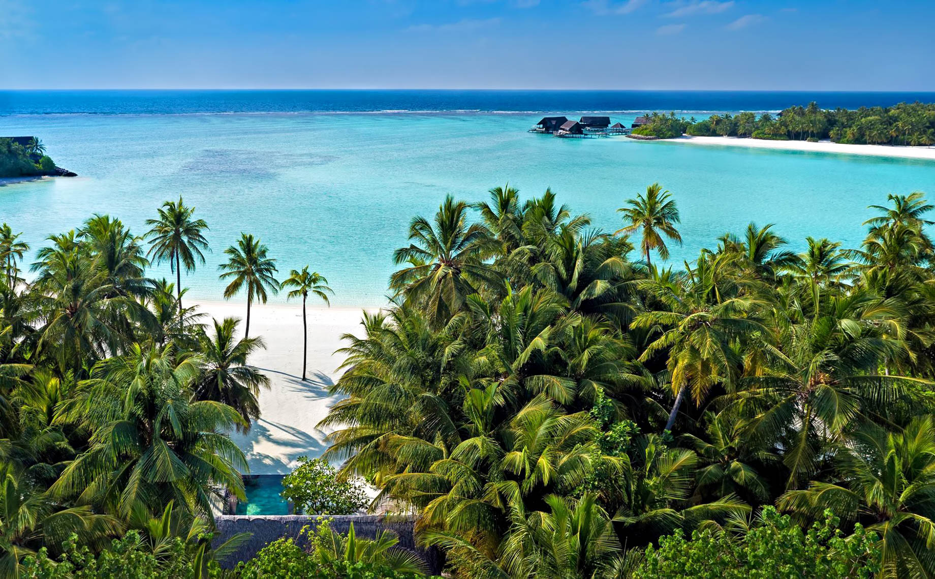 One&Only Reethi Rah Resort – North Male Atoll, Maldives – Beach Villa Aerial View