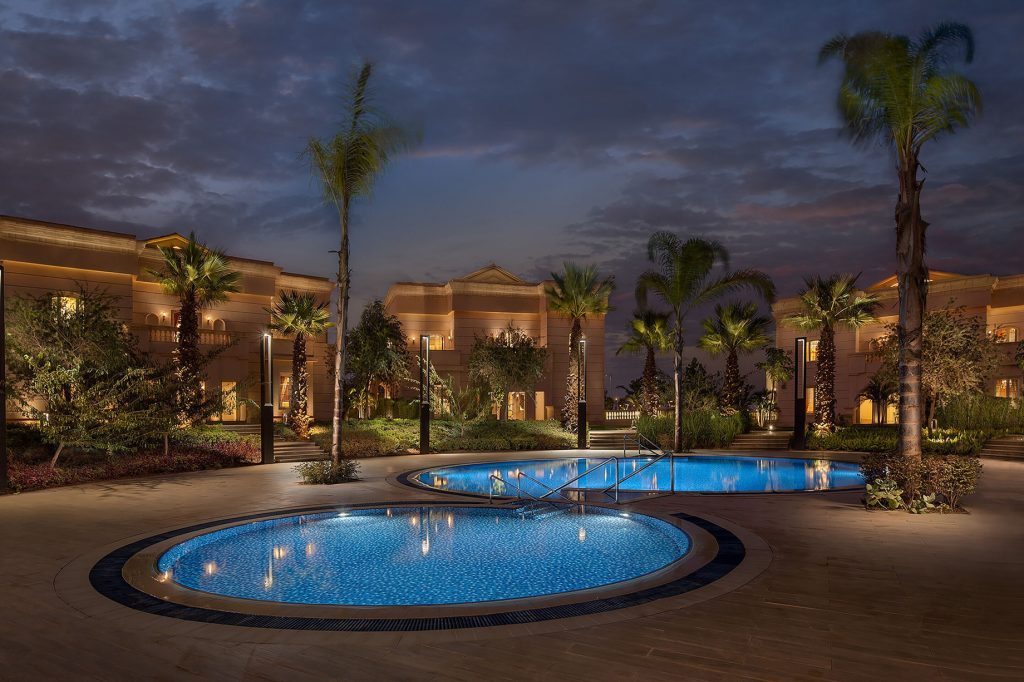 The St. Regis Almasa Hotel - Cairo, Egypt - Villa Outdoor Swimming Pool Twilight