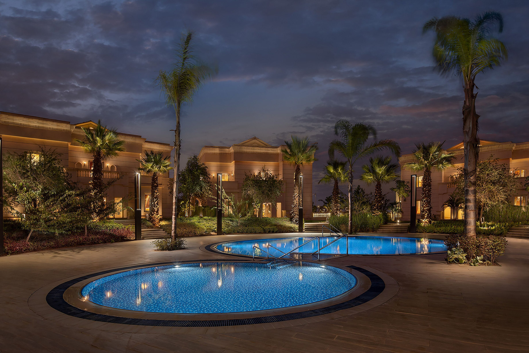 The St. Regis Almasa Hotel – Cairo, Egypt – Villa Outdoor Swimming Pool Twilight
