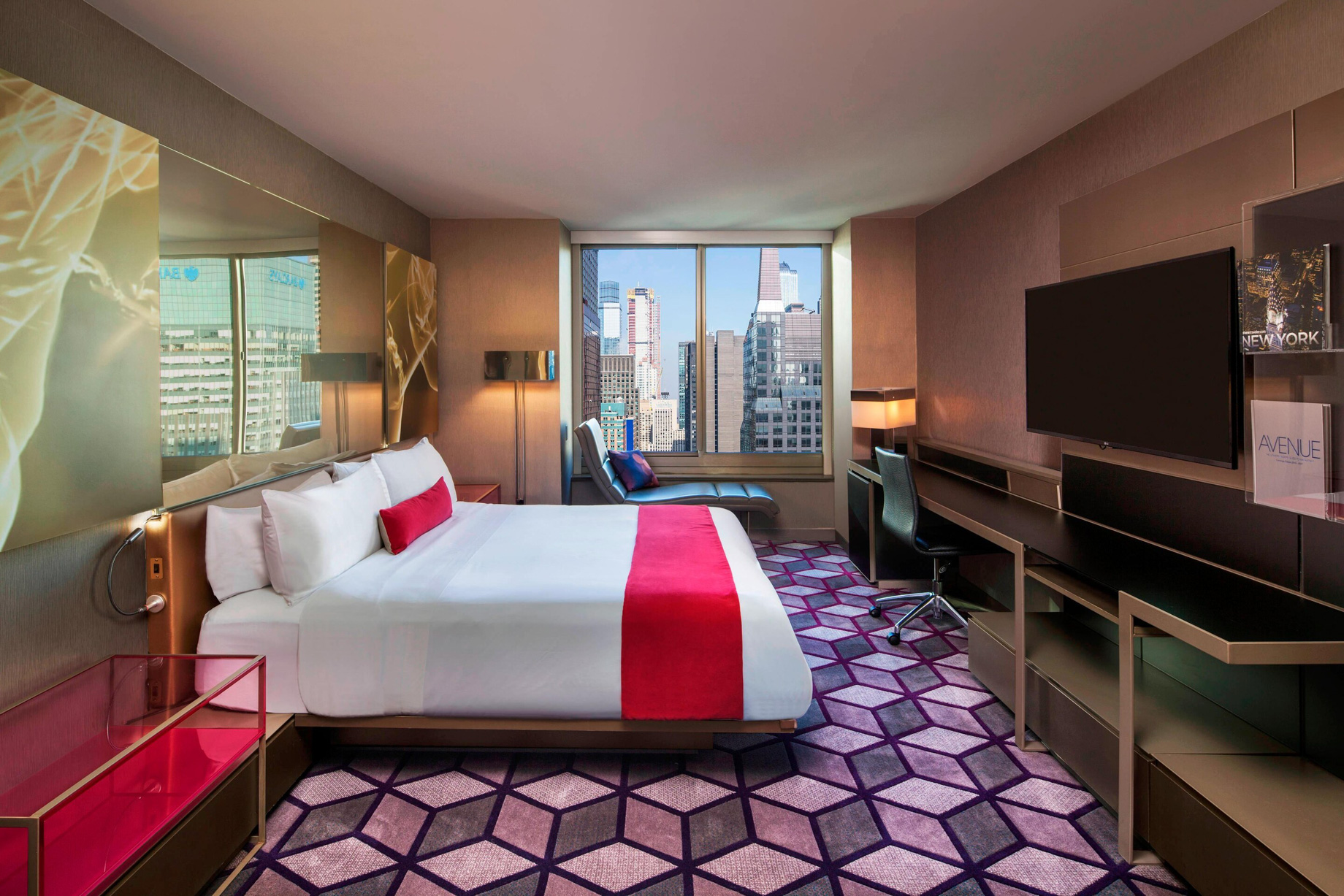 W New York Times Square Hotel – New York, NY, USA – Spectacular King Guest Room Bed