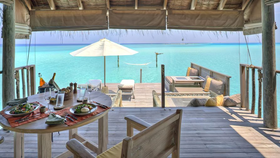 Gili Lankanfushi Resort - North Male Atoll, Maldives - Overwater Lagoon Villa Living Dining Area
