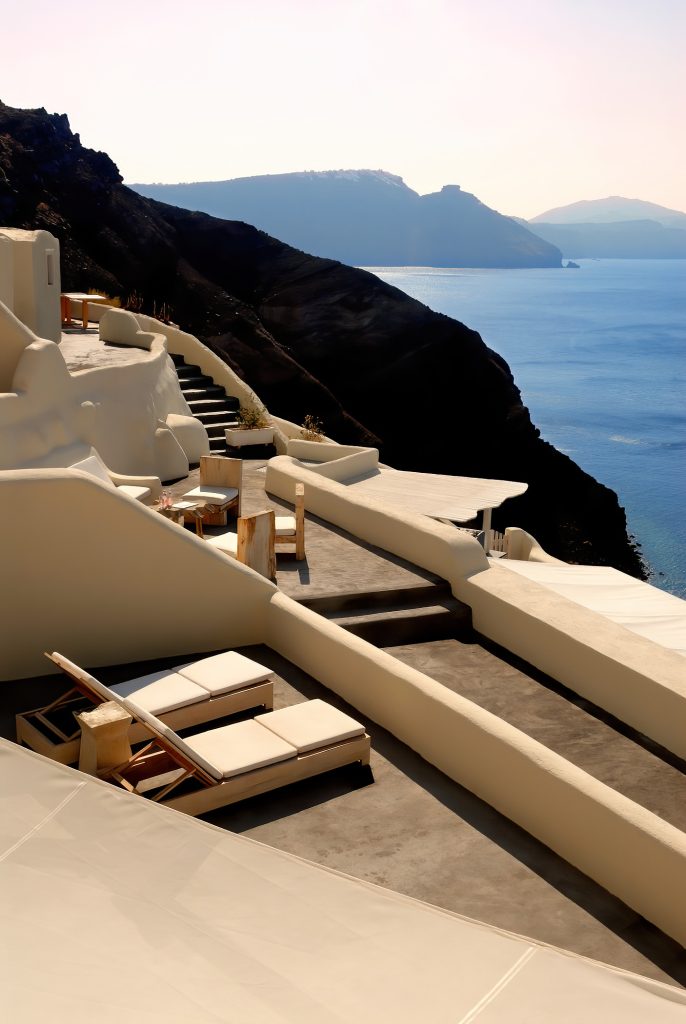 Mystique Hotel Santorini – Oia, Santorini Island, Greece - Clifftop Deck Terraces