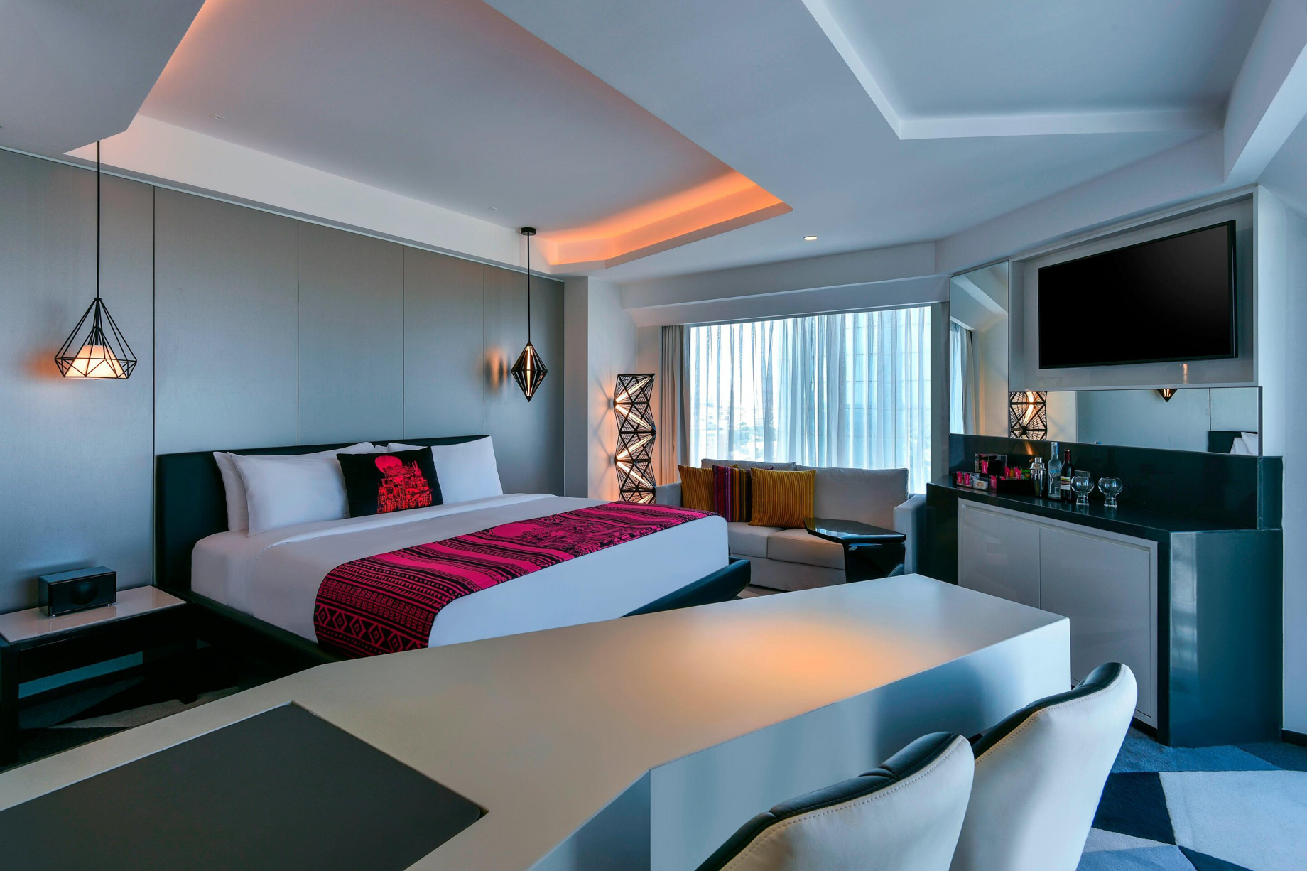 W Amman Hotel - Amman, Jordan - Marvelous City View Room Bedroom