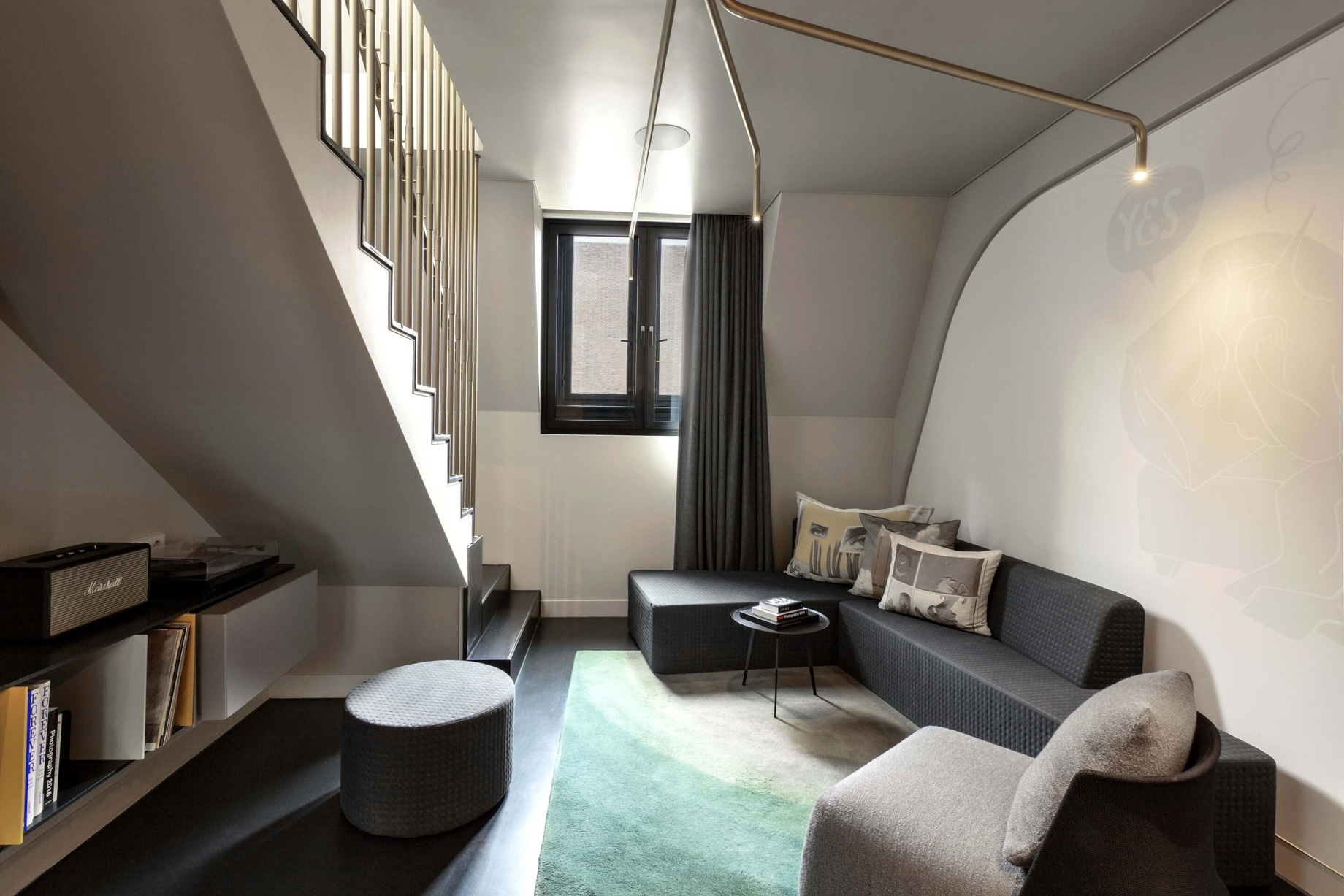 W Amsterdam Hotel – Amsterdam, Netherlands – Marvelous Bank One Bedroom Bi Level Loft Sitting Area