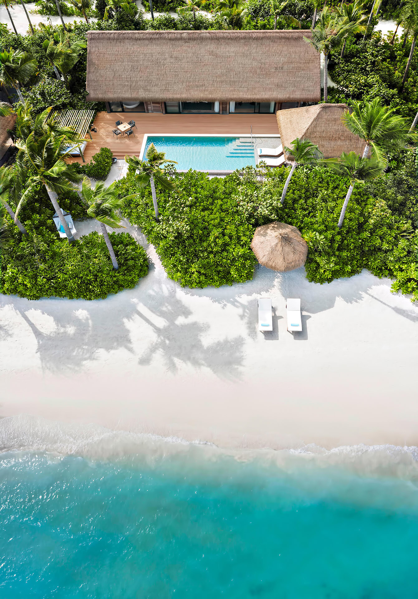 Waldorf Astoria Maldives Ithaafushi Resort - Ithaafushi Island, Maldives - Beach Villa Aerial
