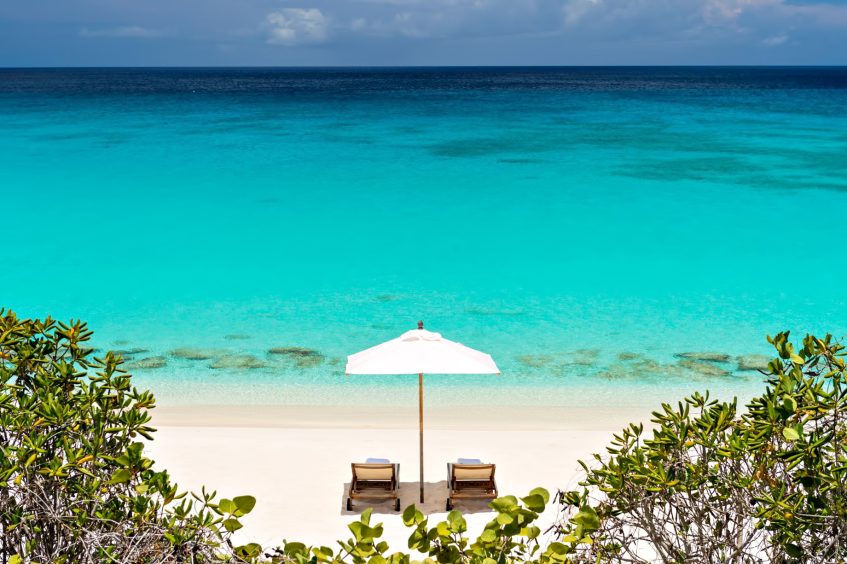 Amanyara Resort - Providenciales, Turks and Caicos Islands - White Sand Beach Chairs Turquoise Water