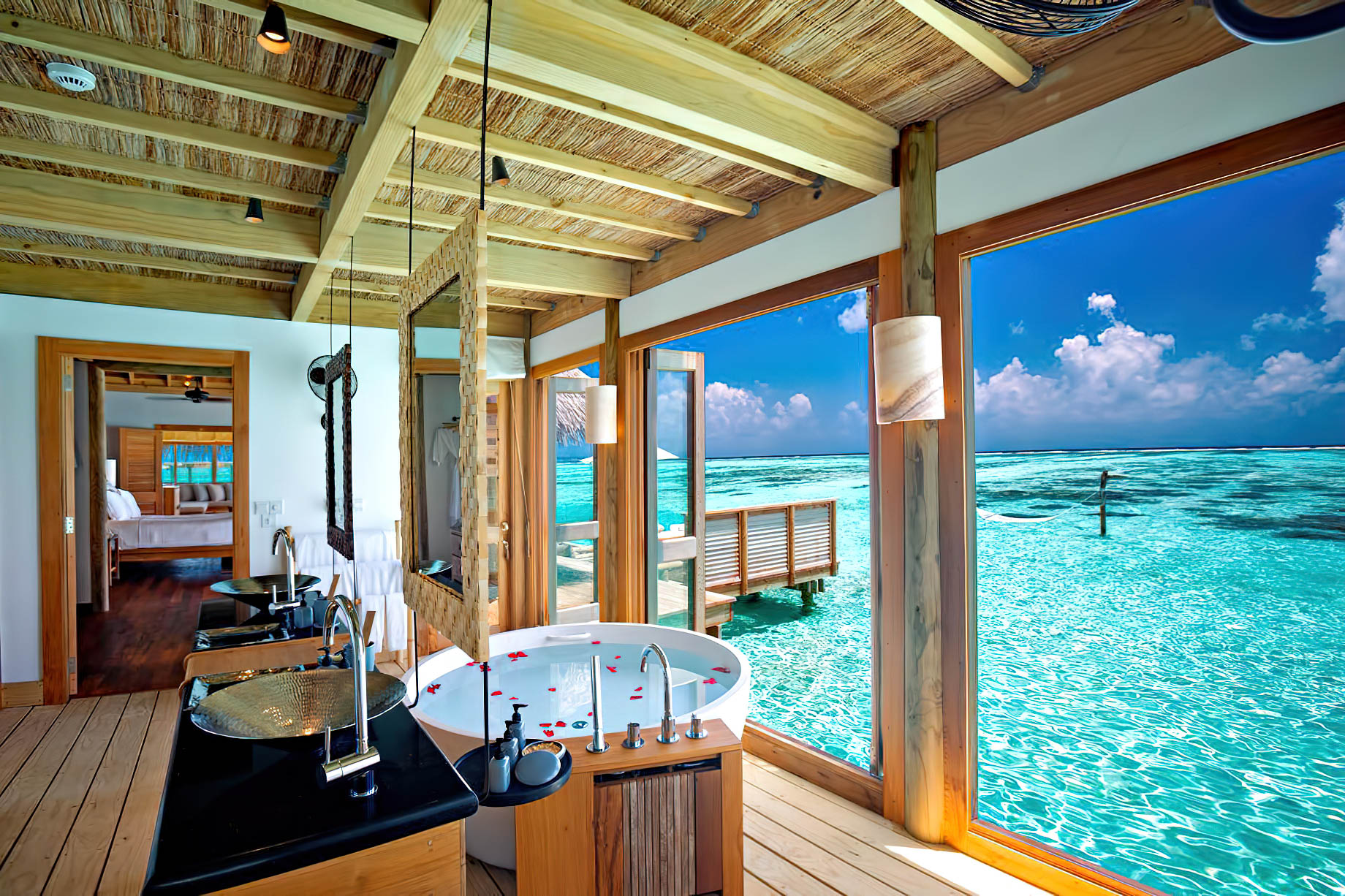 Gili Lankanfushi Resort – North Male Atoll, Maldives – Overwater Lagoon Villa Master Bathroom