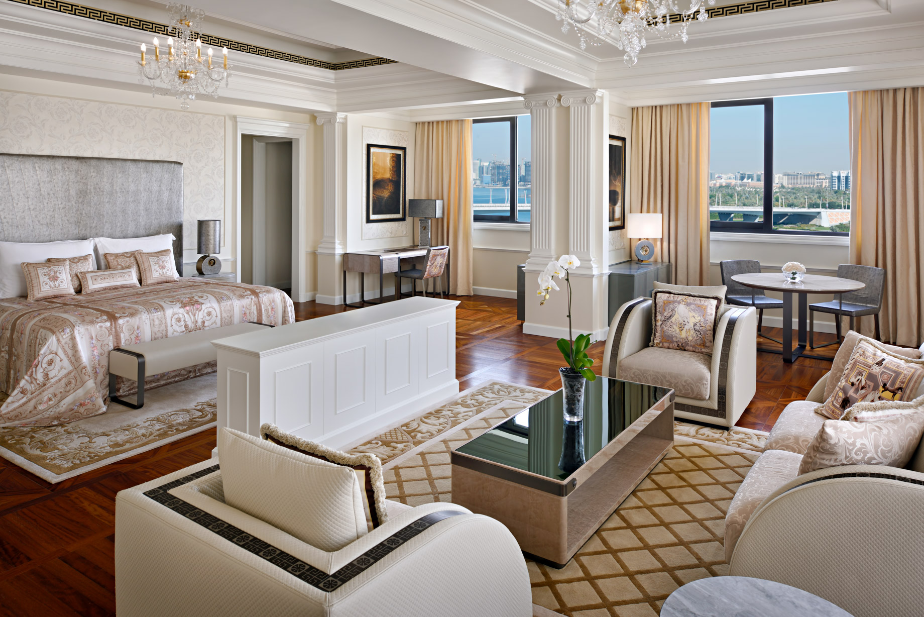 Palazzo Versace Dubai Hotel – Jaddaf Waterfront, Dubai, UAE – Modern Imperial Suite Bedroom