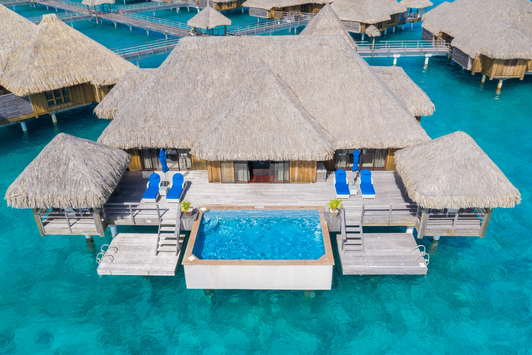 The St. Regis Bora Bora Resort – Bora Bora, French Polynesia – Two Bedrooms Overwater Royal Suite Villa Mt Otemanu View