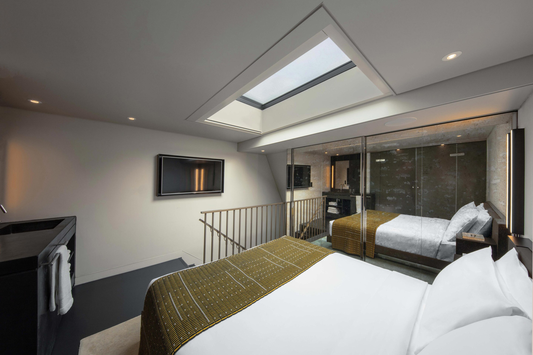 W Amsterdam Hotel – Amsterdam, Netherlands – Marvelous Bank One Bedroom Bi Level Loft Skylight