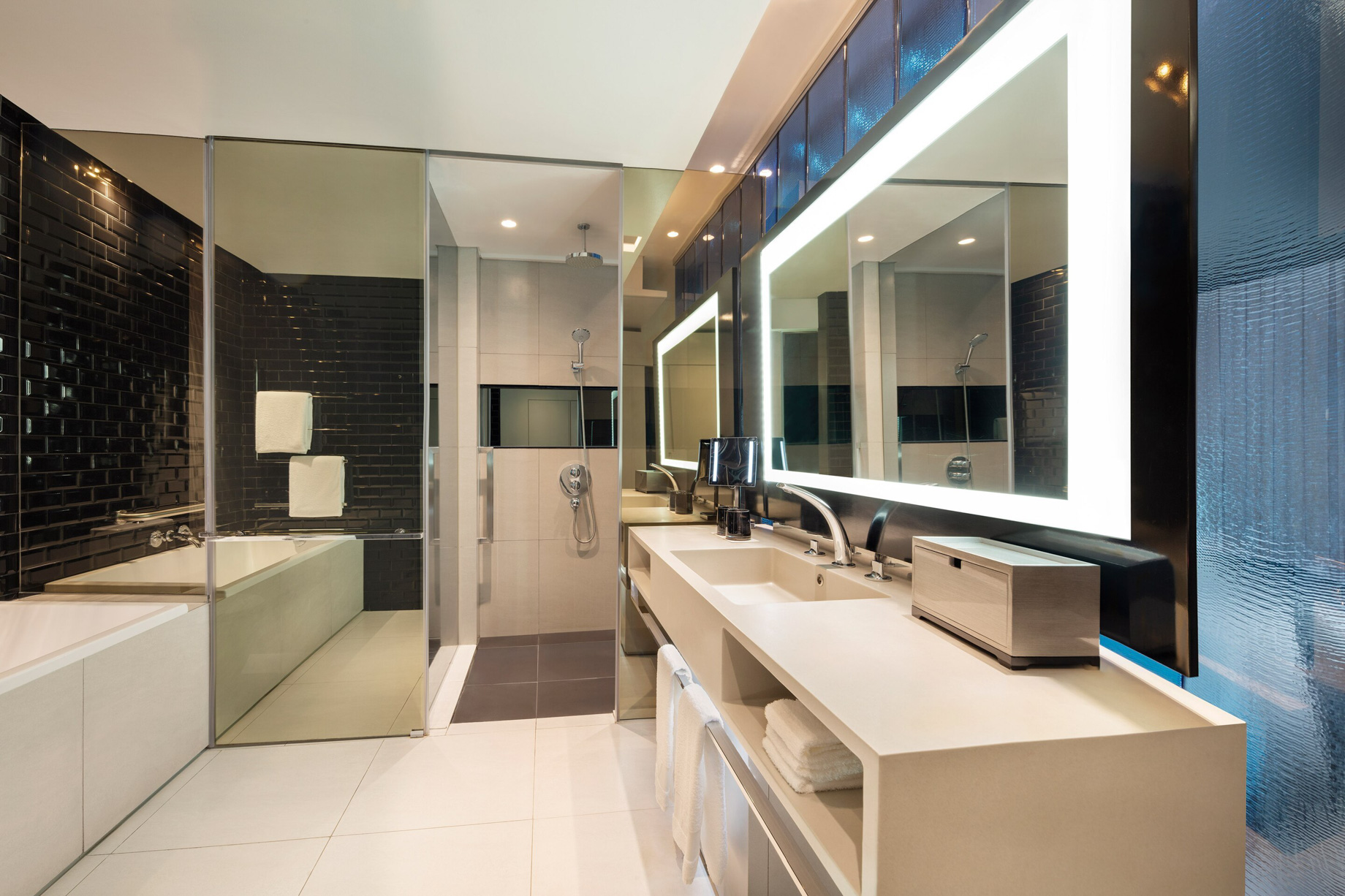 W Bangkok Hotel – Bangkok, Thailand – Wonderful Bathroom Separate Tub and Shower