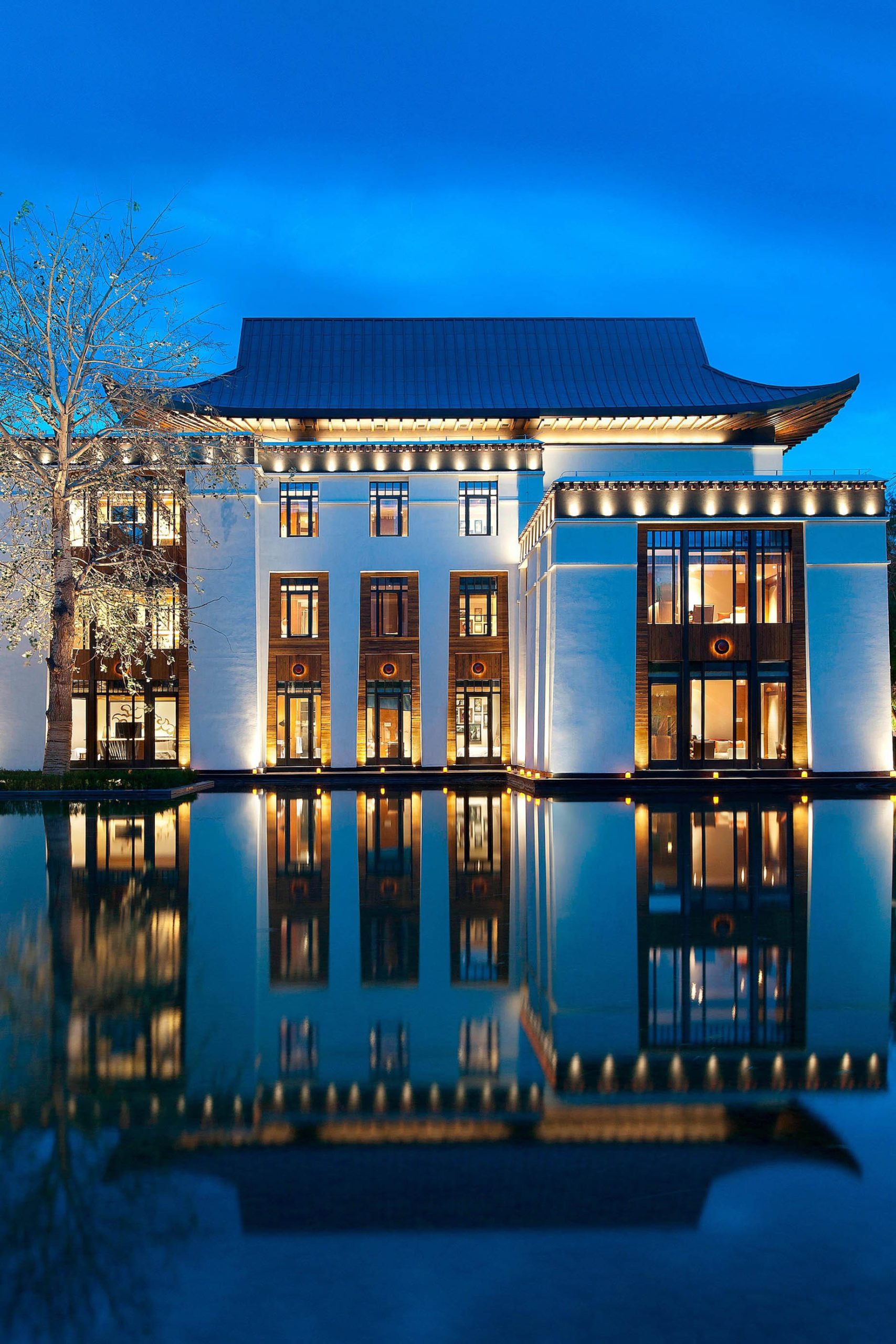 The St. Regis Lhasa Resort – Lhasa, Xizang, China – Exterior Villa The Resa Mansion Night